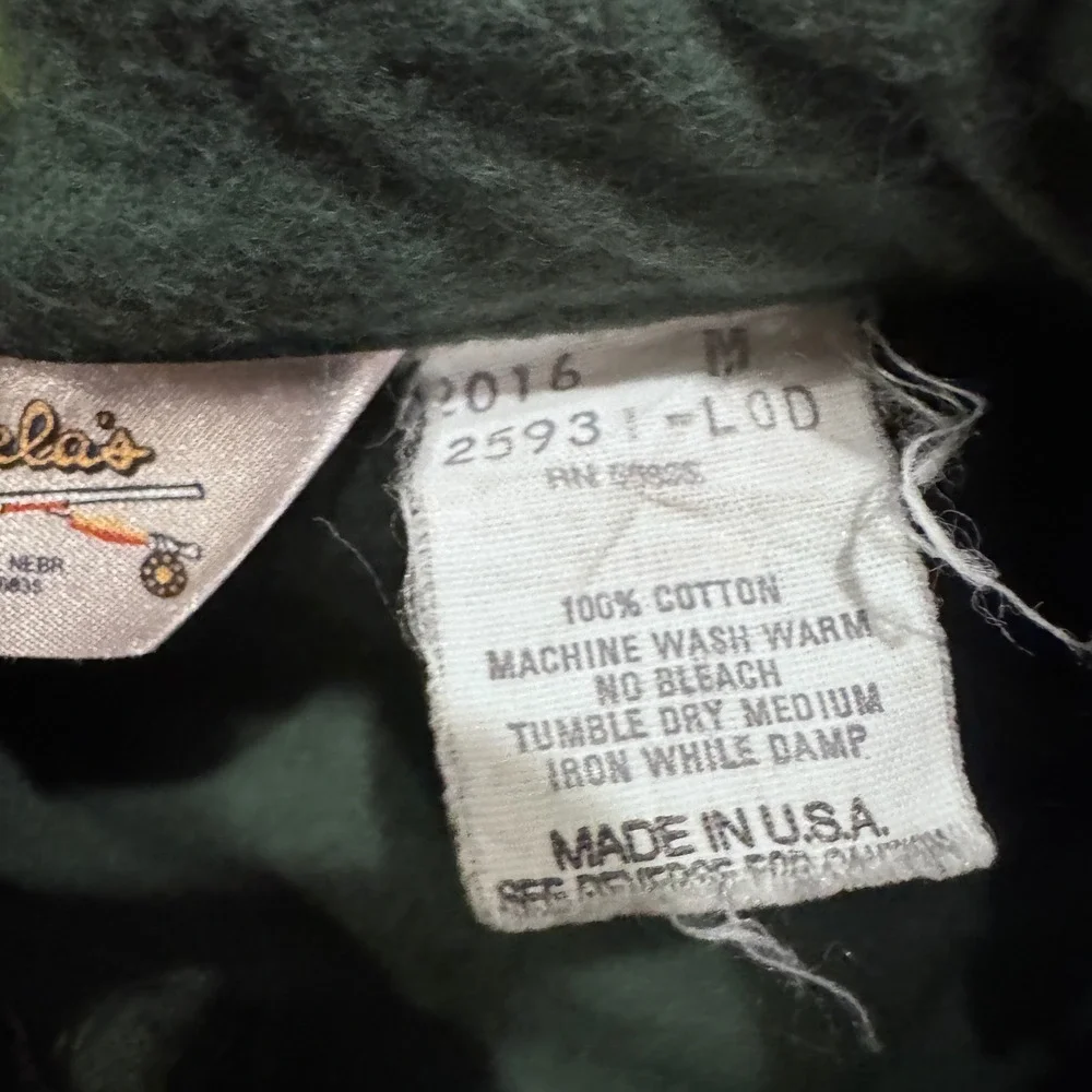 Vintage Cabelas Mens Medium Chamois Shirt Forest Green Cotton Made in USA Med?